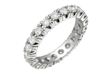 1.5 Carat White Gold Diamond Eternity Ring